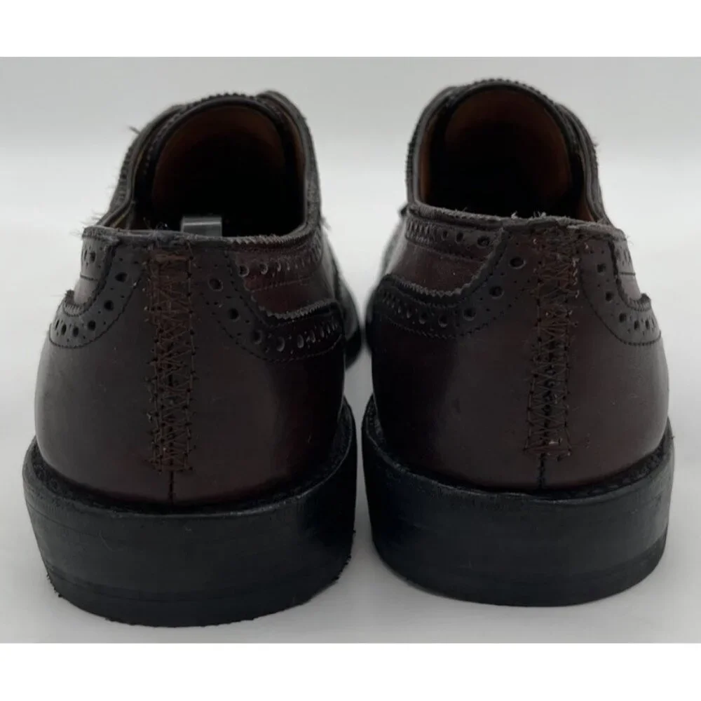 Allen Edmonds Lexington Men’s Size 9D Burgundy Leather Cap Toe Wingtop Oxford